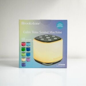 Brookstone Calm Tone Sound Machine Night Light White Noise NWT